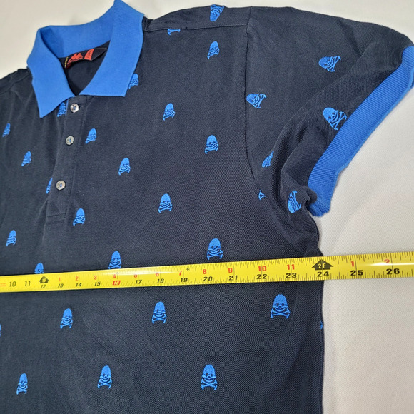 Vintage Robe Di Kappa La Polo XL Skull Embroidered 100% Cotton Polo Shirt - Picture 9 of 10